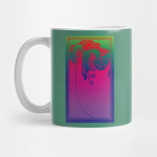 Art Nouveau Ladies (pink on green/blue) Mug